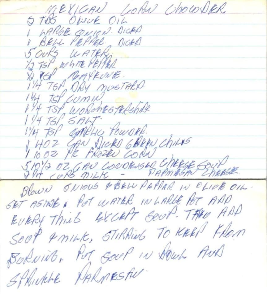 Mexican Corn Chowder