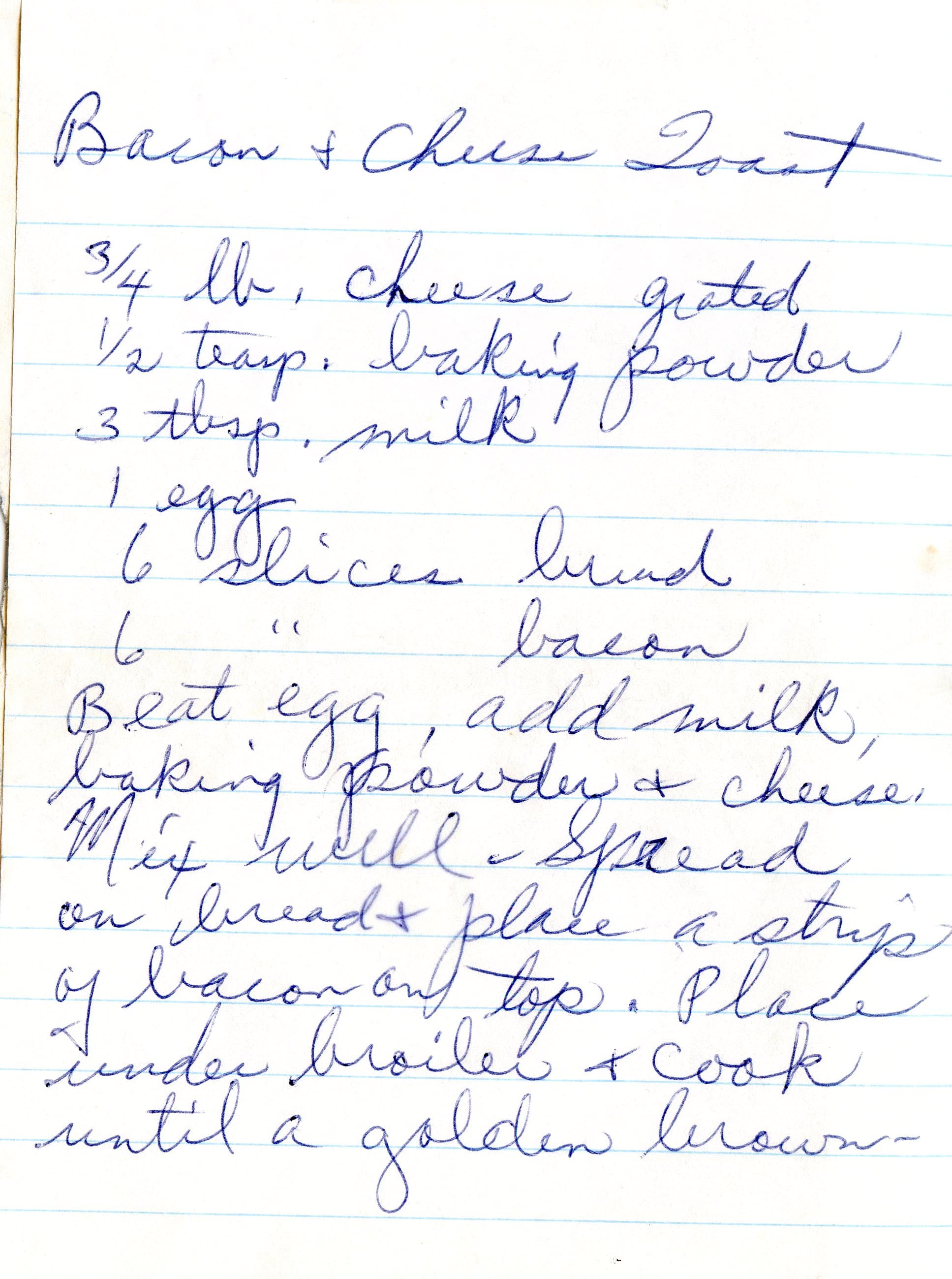 Bacon & Cheese Toast