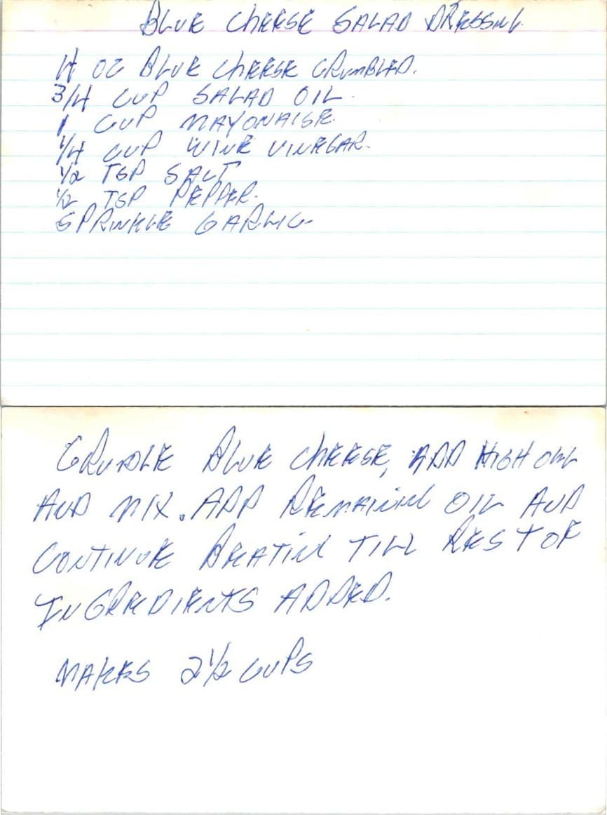 Blue Cheese Salad Dressing