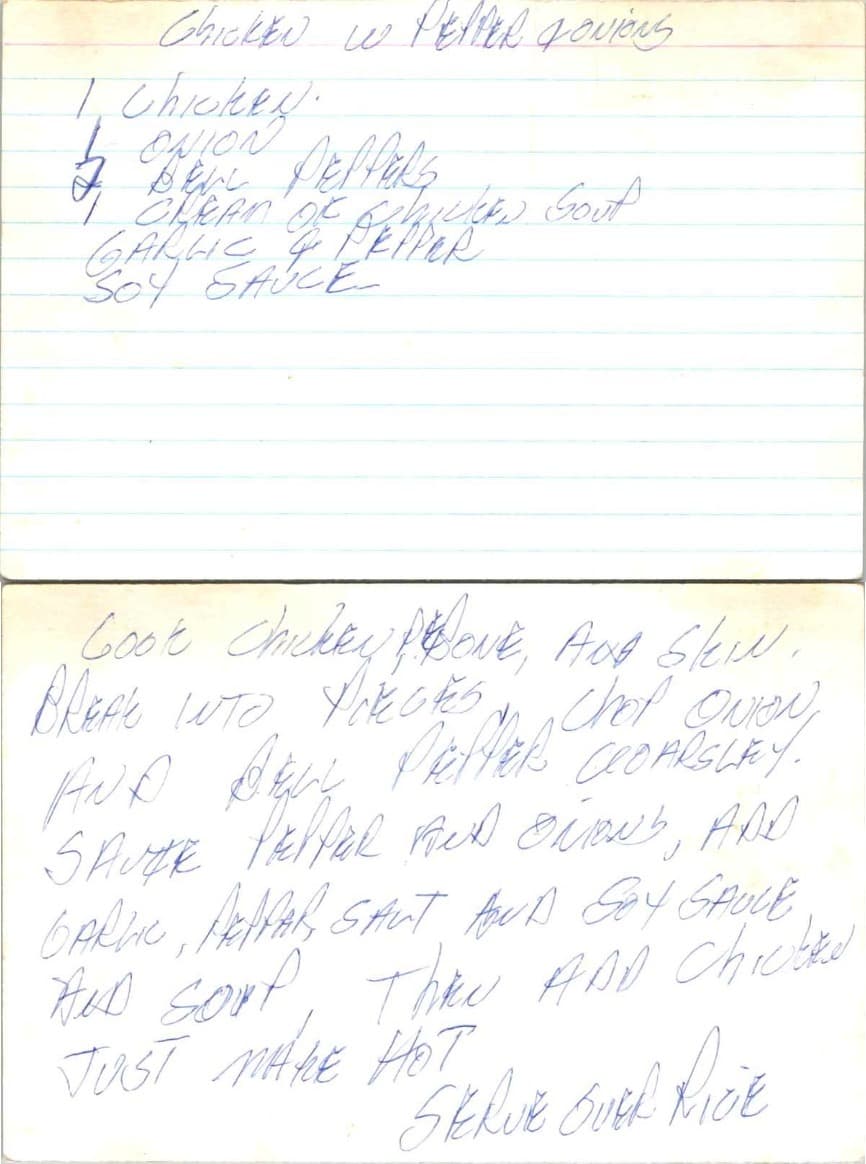 Chicken w Peppers & Onions