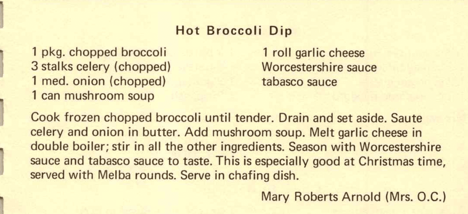 Hot Broccoli Dip