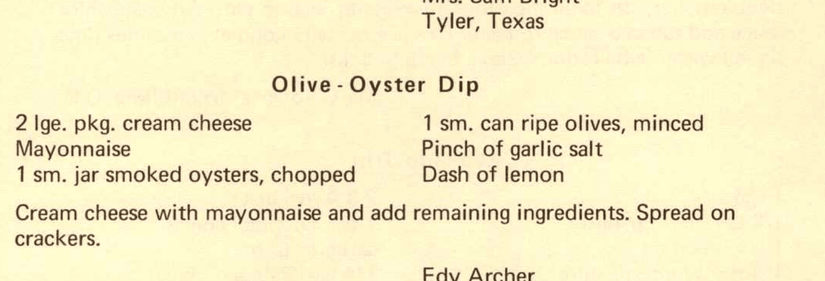 Olive-Oyster Dip