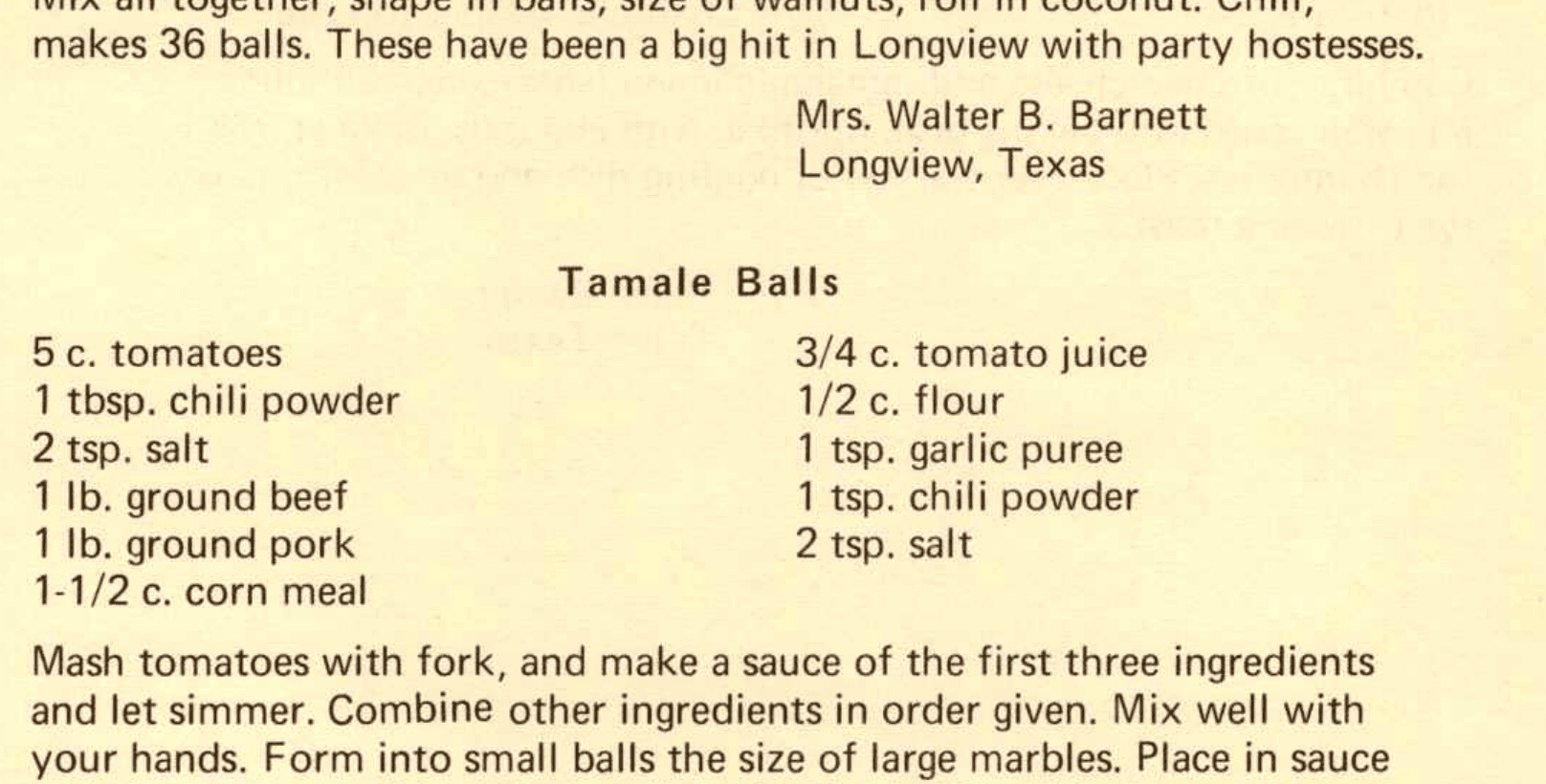 Tamale Balls