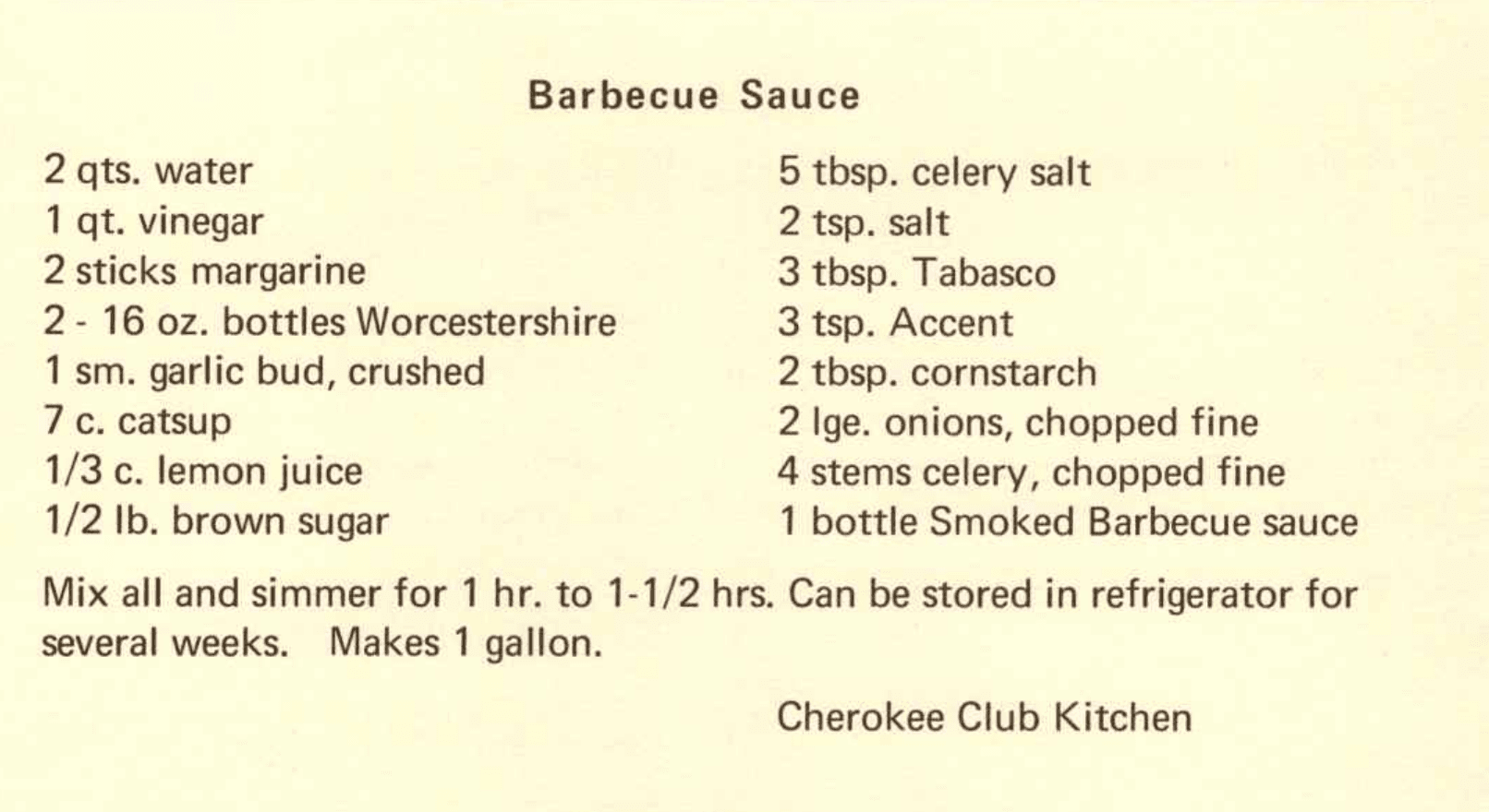 Barbecue Sauce