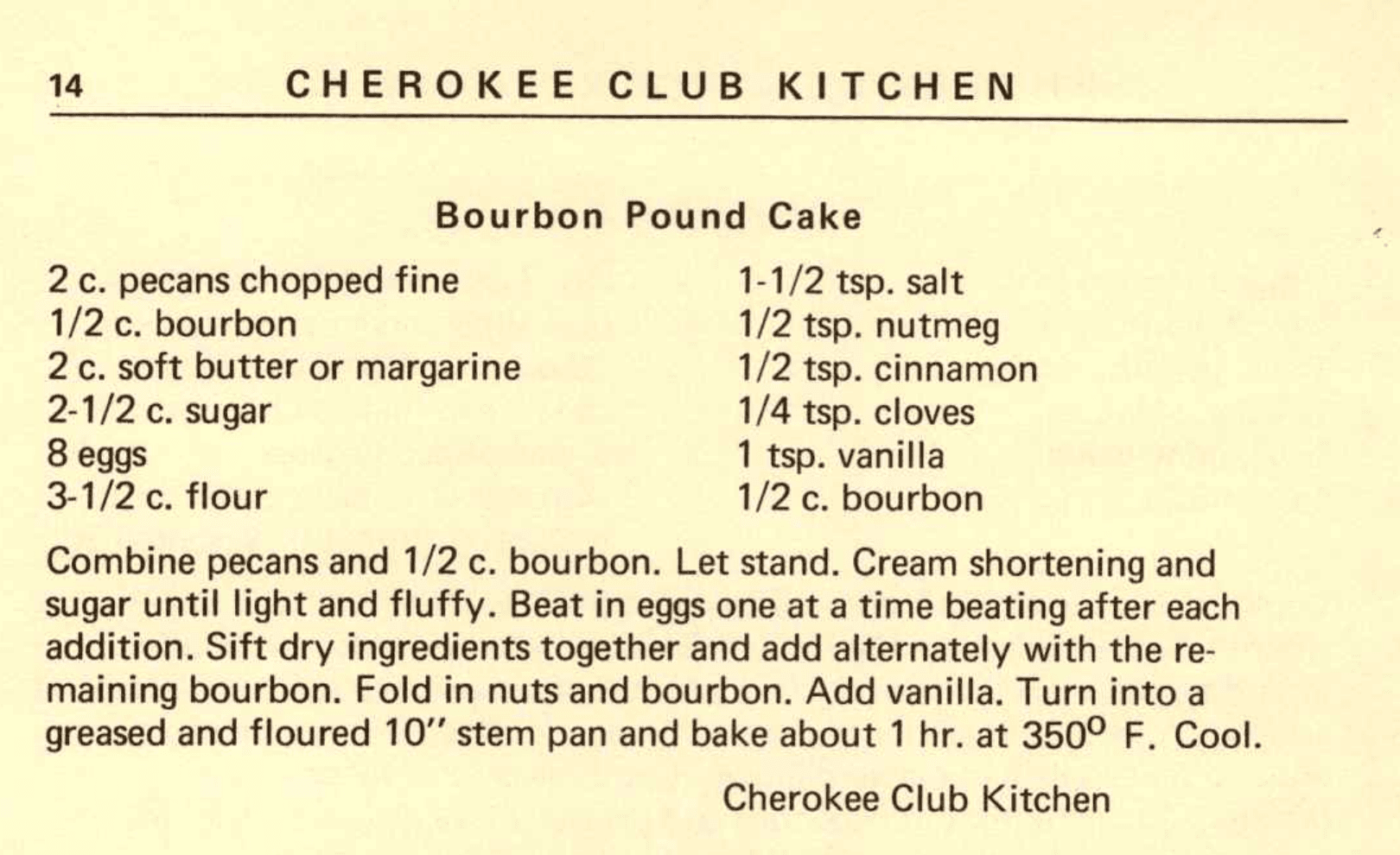 Bourbon Pound Cake
