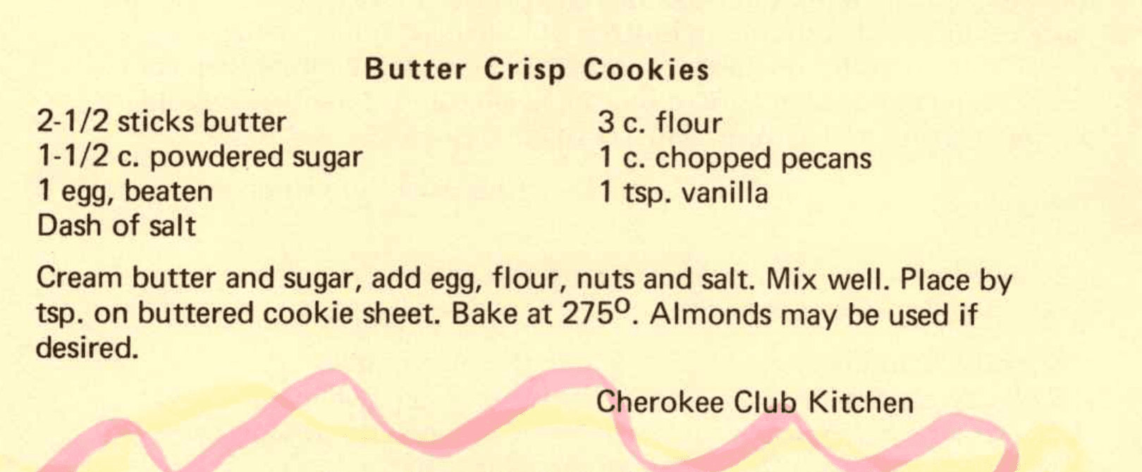 Butter Crisp Cookies