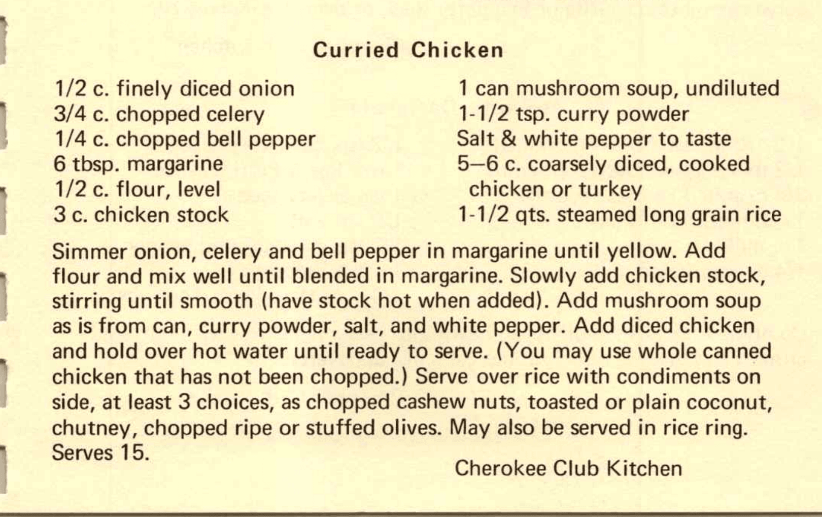 Curried Chicken