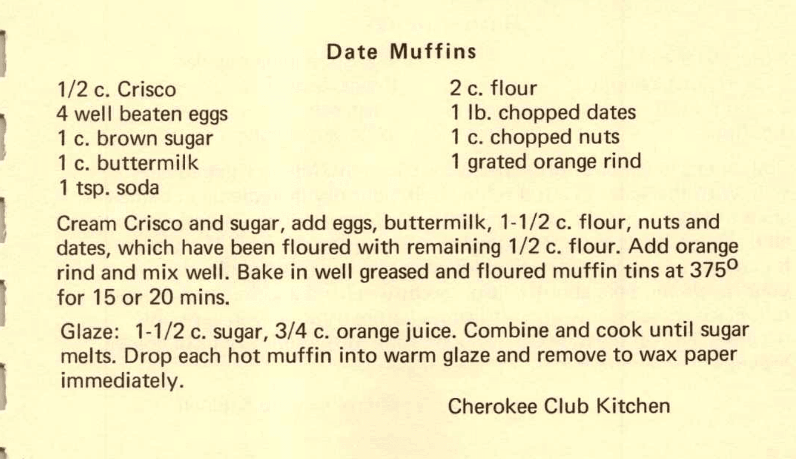 Date Muffins