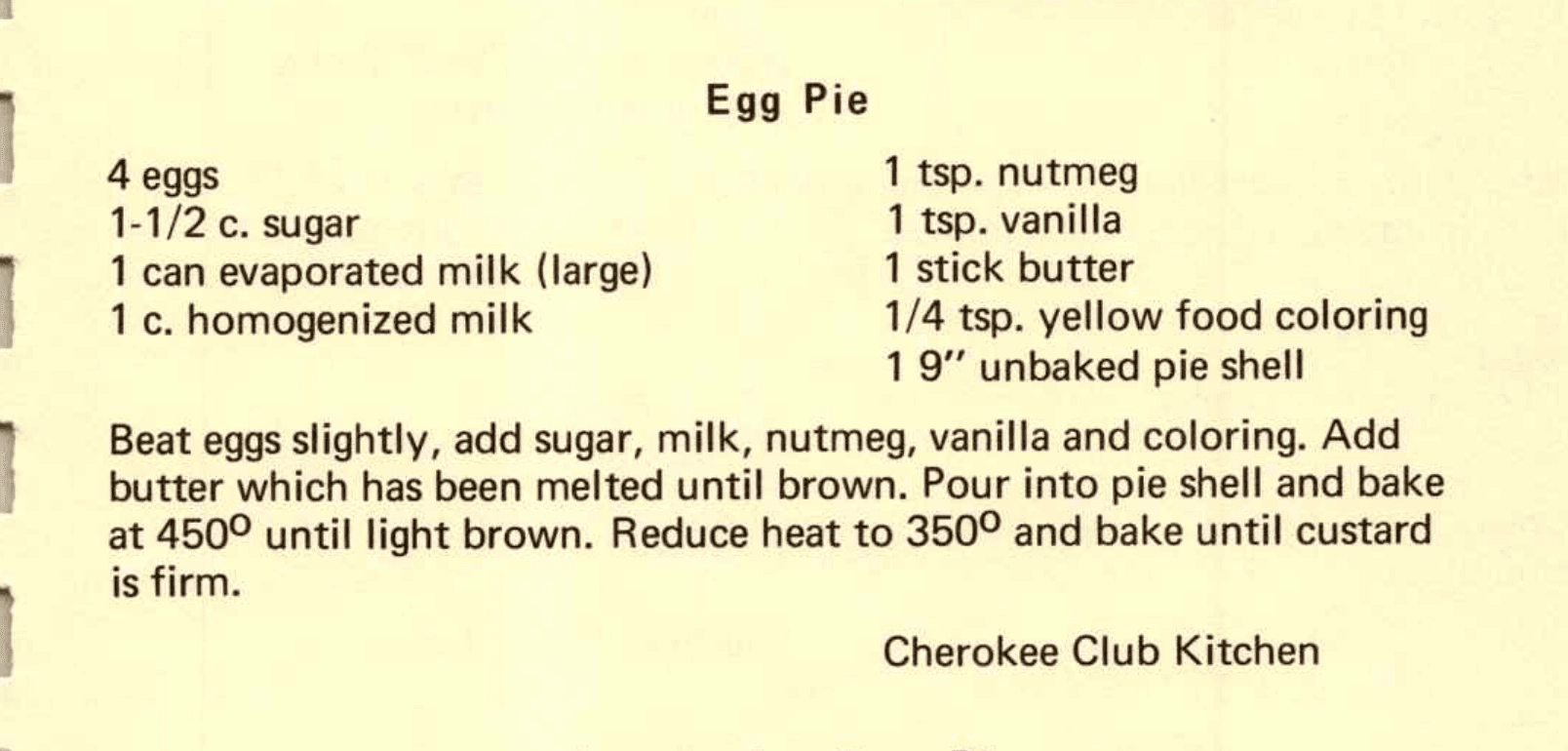 Egg Pie
