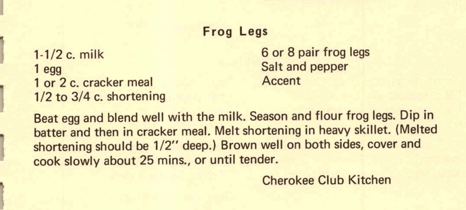 Frog Legs