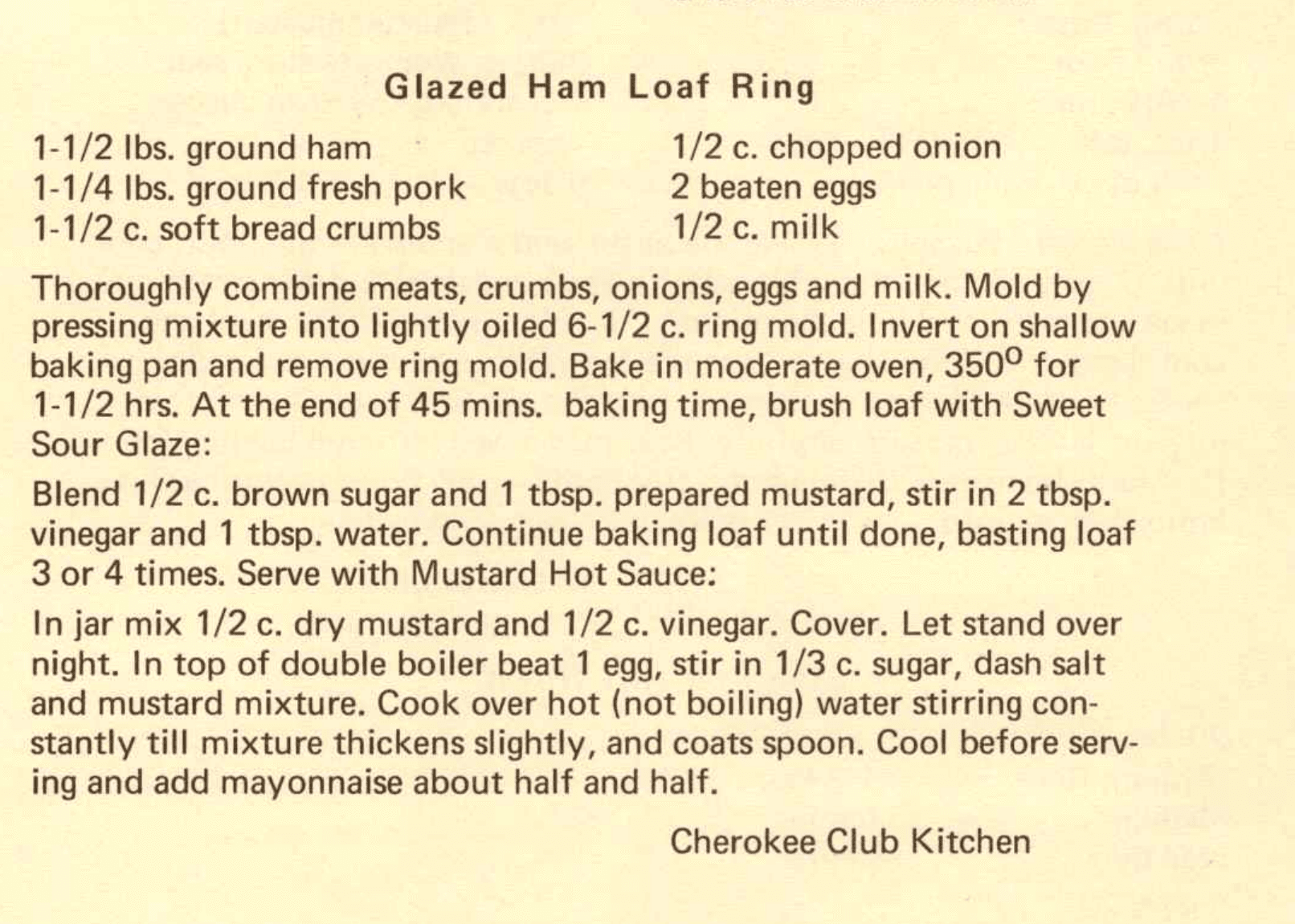 Glazed Ham Loaf Ring