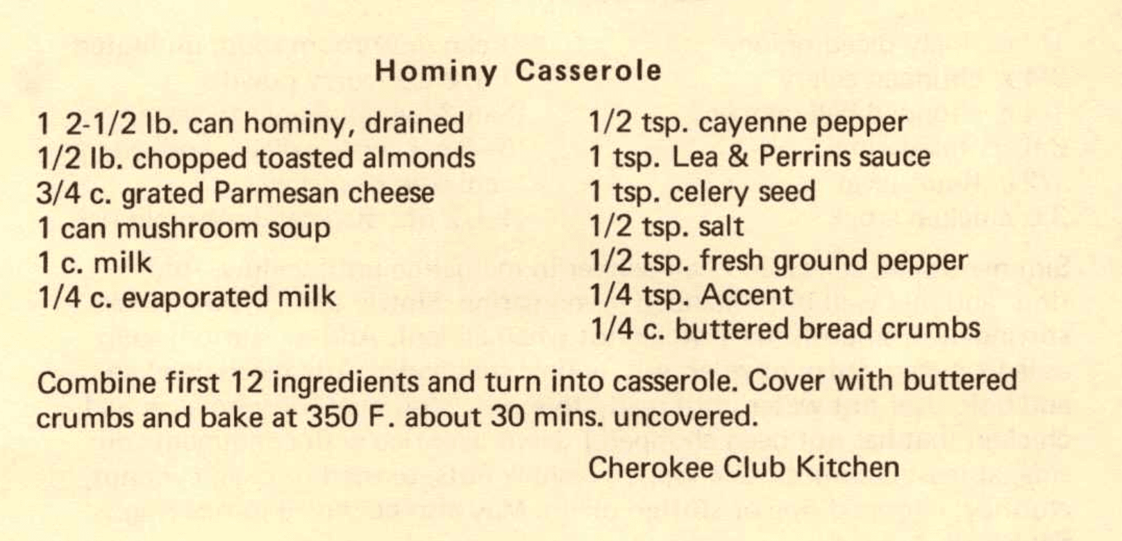 Hominy Casserole