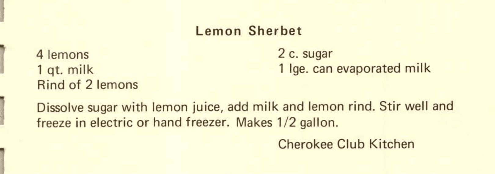 Lemon Sherbet