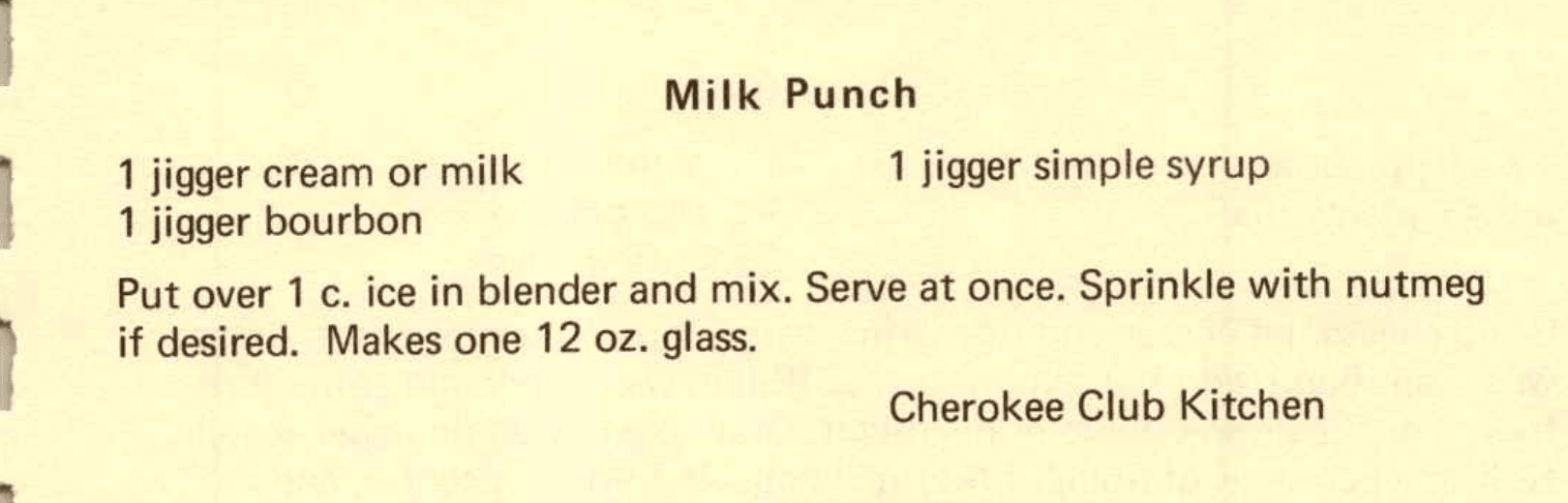 Milk Punch