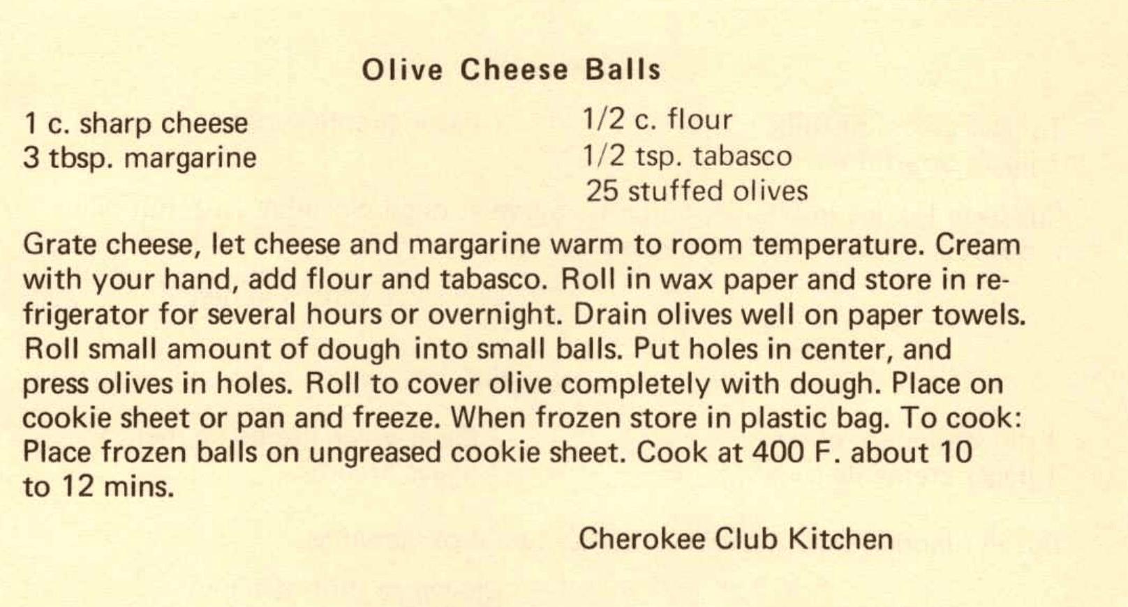 Olive Cheese Balls