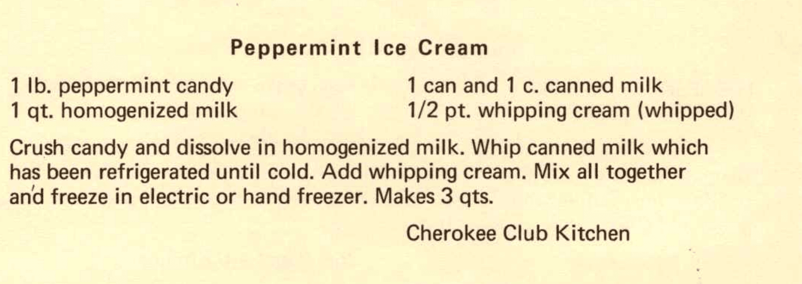 Peppermint Ice Cream