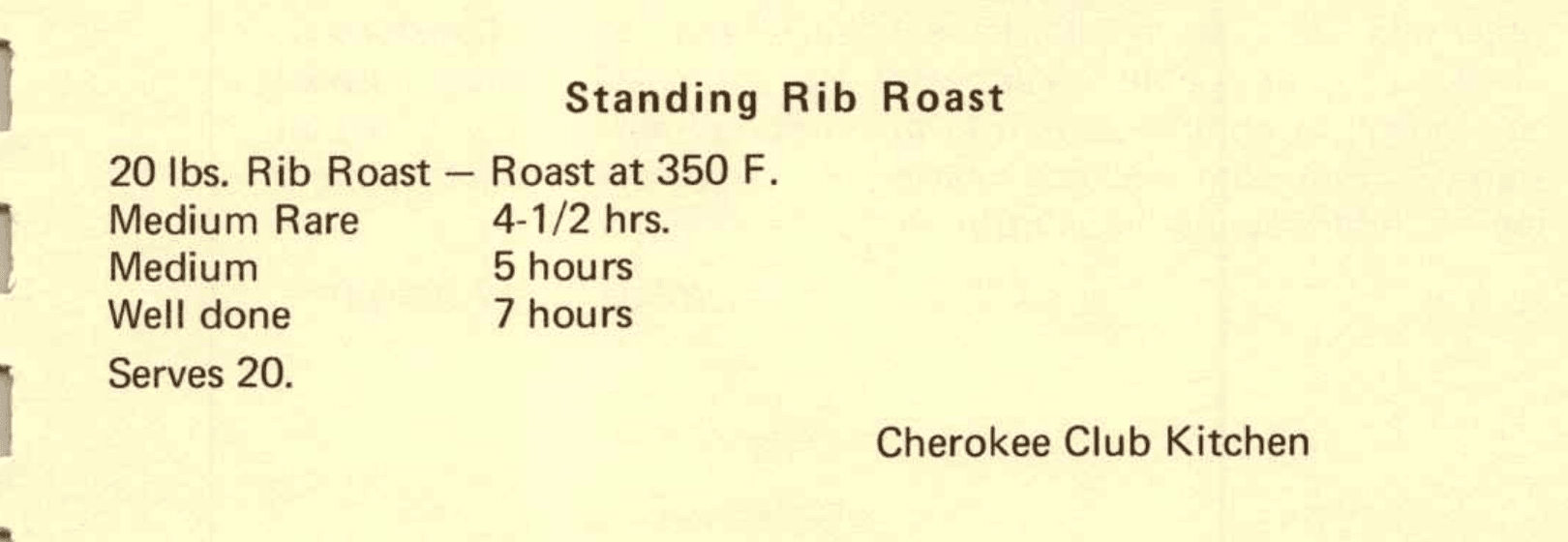 Standing Rib Roast