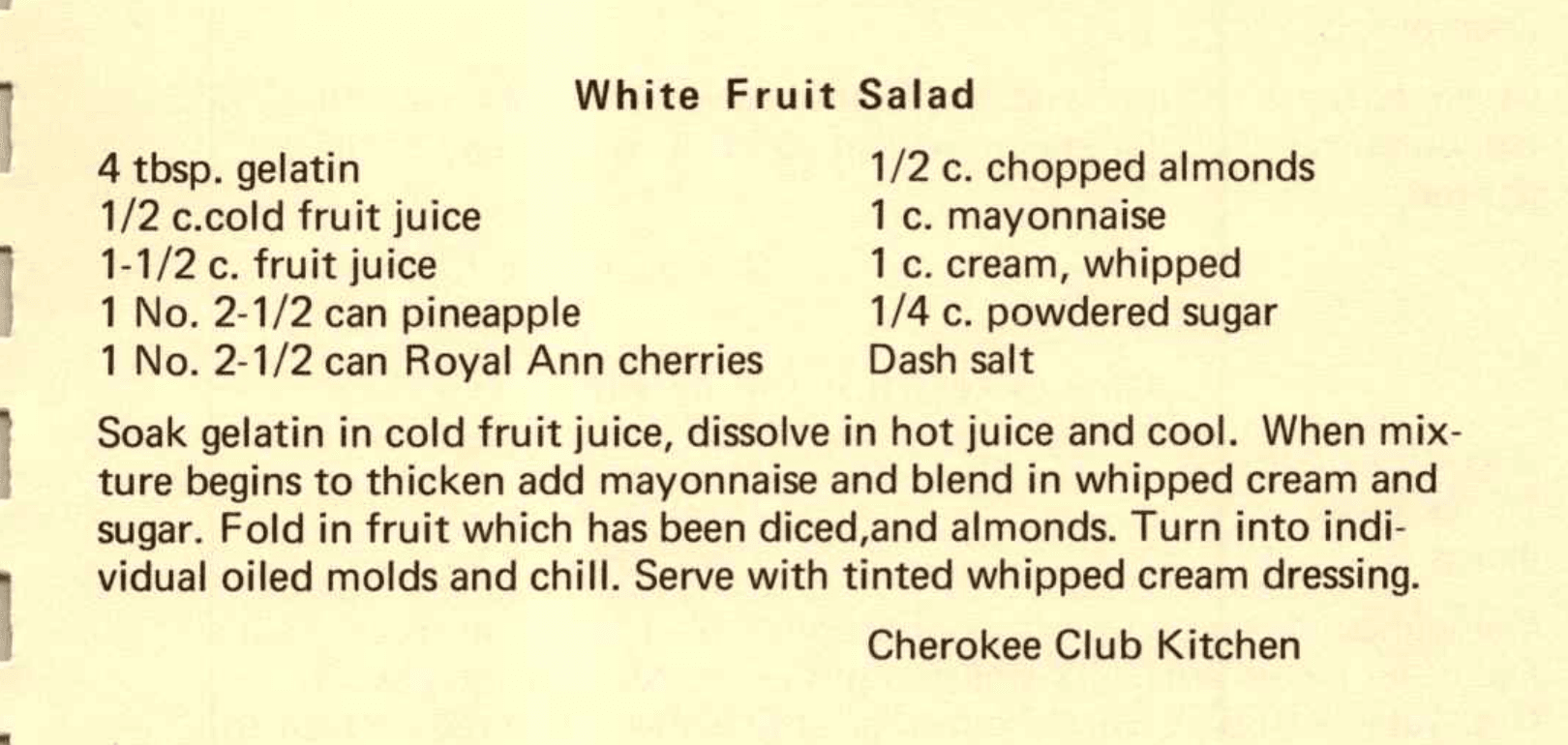 White Fruit Salad